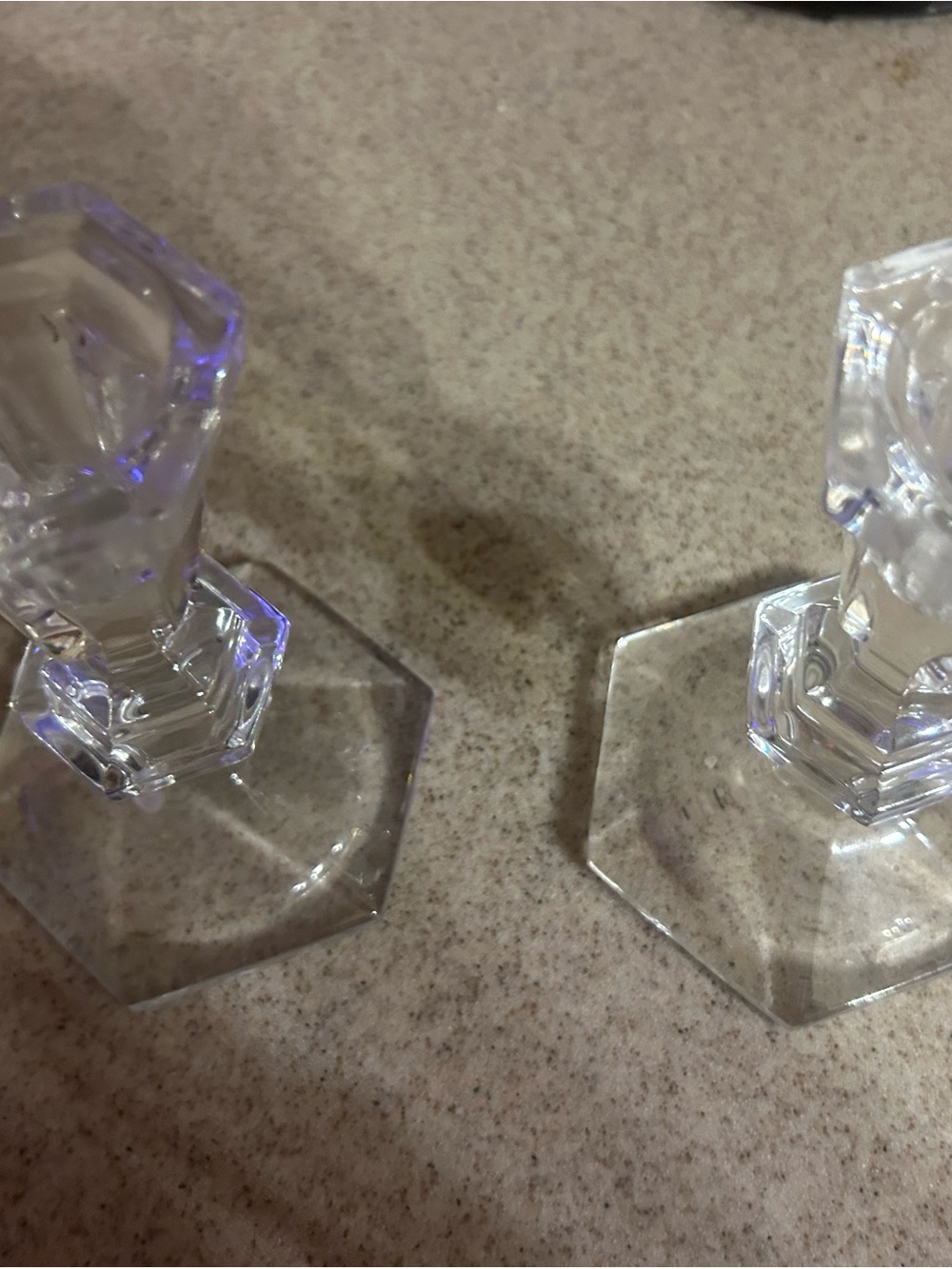 Crystal candle sticks holders